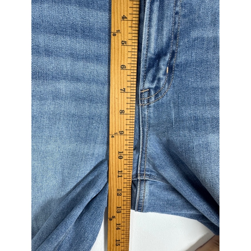 90s Boho American Eagle Womens 6 Super High Rise Baggy Wide Leg Jeans Raw Hem - Picture 5 of 11